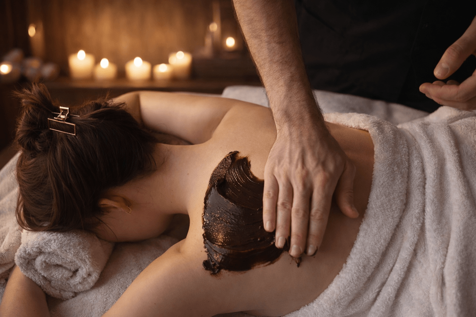 МАССАЖНЫЙ СПА-УХОД «ШОКОЛАДНОЕ ИСКУШЕНИЕ»